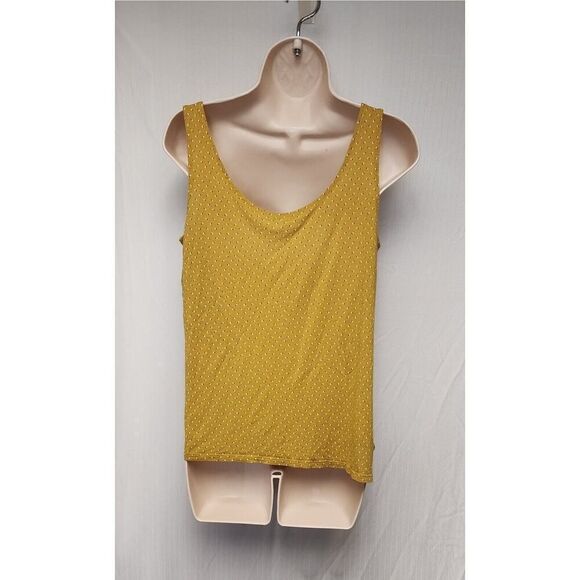 LOFT Women Polka Dots Yellow/White Sleeveless Blouse Size Small - Picture 6 of 8